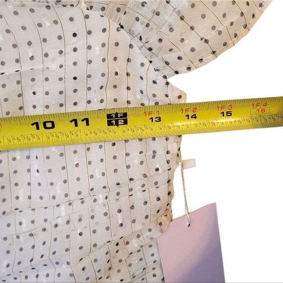 Never A Wallflower Women's Black/White Polka Dot Drop Waist Maxi Dress SZ XS NWT - Picture 6 of 7